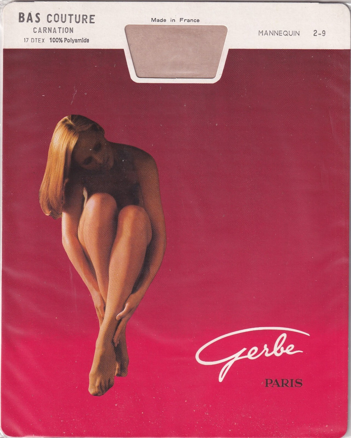 Bas couture GERBE CARNATION 15 D 9 coloris. Fully Fashioned Stockings