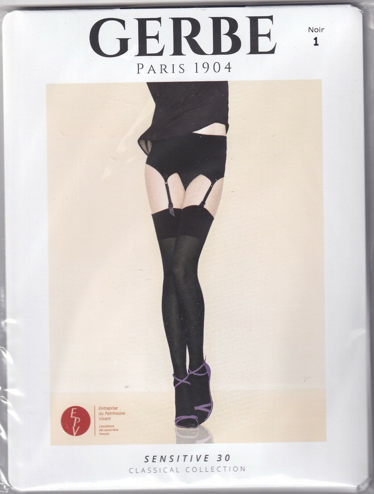 Bas GERBE SENSITIVE 30 D Anthracite/Noir ou Noir. 4 tailles. Stockings