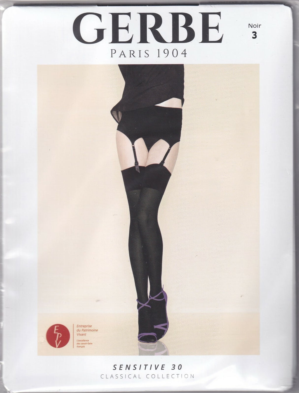 Bas GERBE SENSITIVE 30 D Anthracite/Noir ou Noir. 4 tailles. Stockings