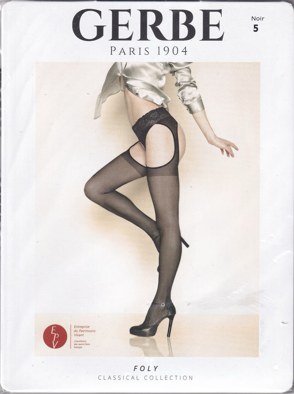 Collant GERBE FOLY 15 D coloris Noir. 6 tailles. Open tights