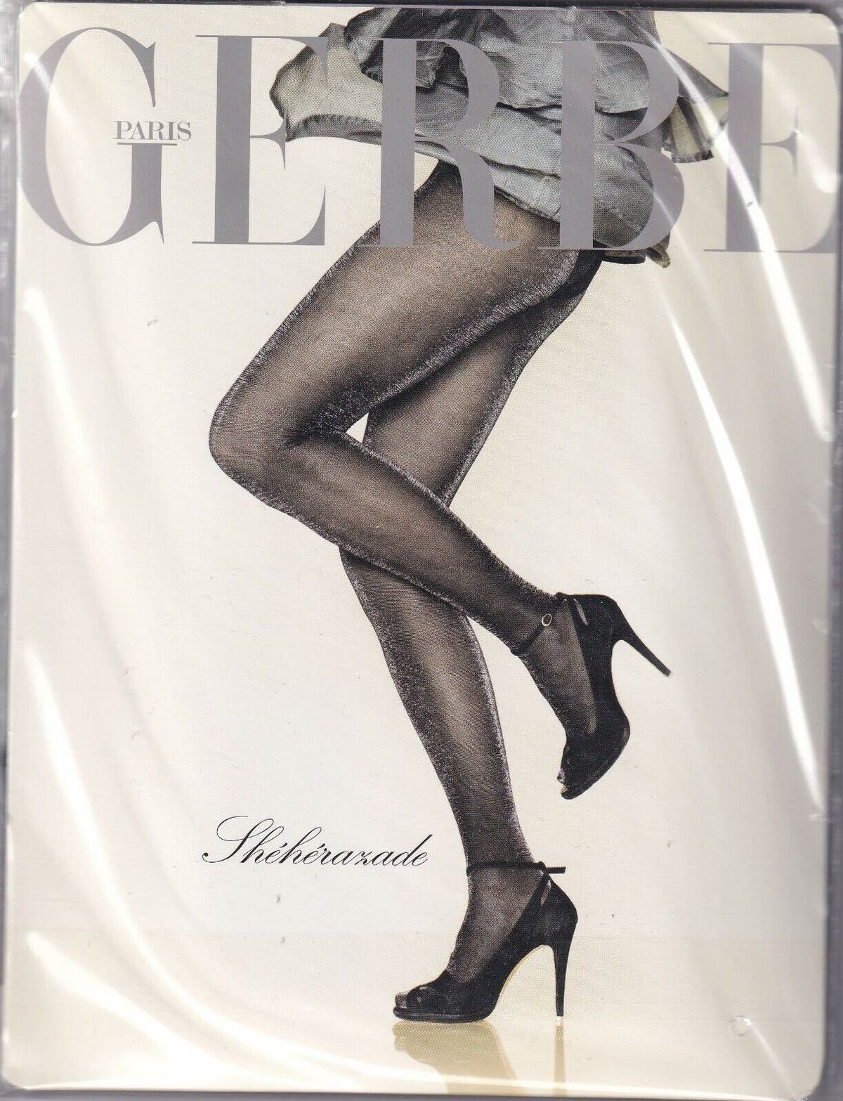 Collant GERBE SHÉHÉRAZADE coloris Noir Argenté. 3 tailles. Tights