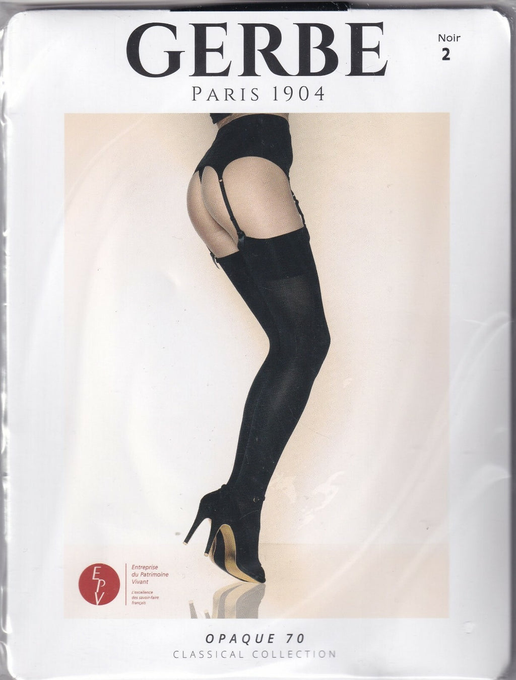 Bas GERBE OPAQUE 70 D coloris Noir. 3 tailles. Stockings.
