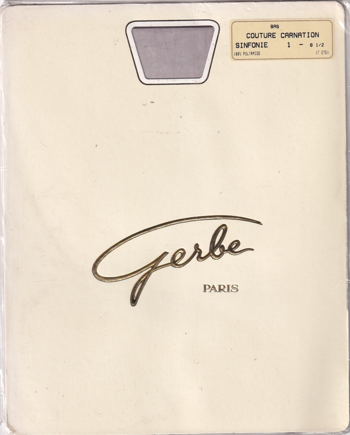 Bas couture GERBE CARNATION 15 D 4 coloris. Fully Fashioned Stockings.