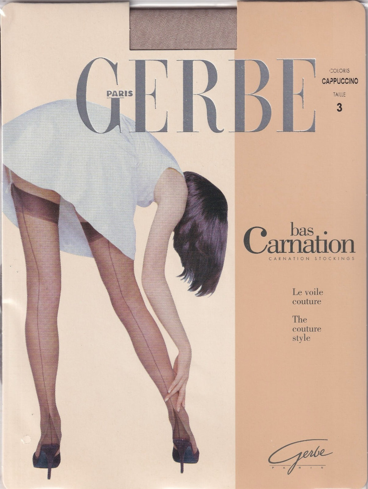 Bas couture GERBE CARNATION 11 D 3 coloris. Fully Fashioned Stockings