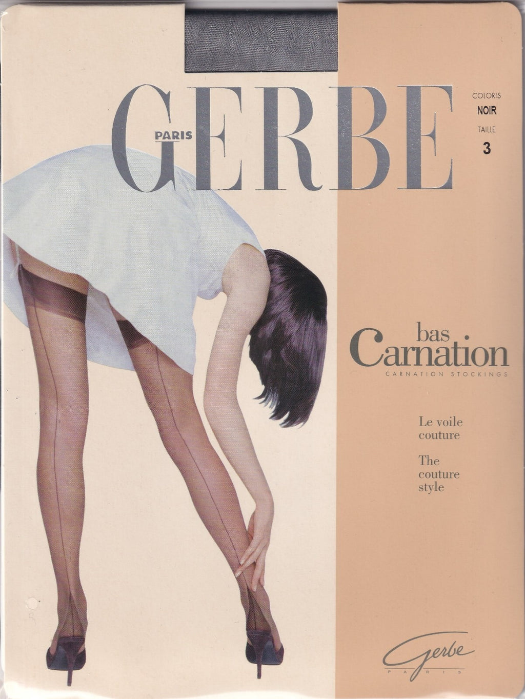 Bas couture GERBE CARNATION 11 D 3 coloris. Fully Fashioned Stockings