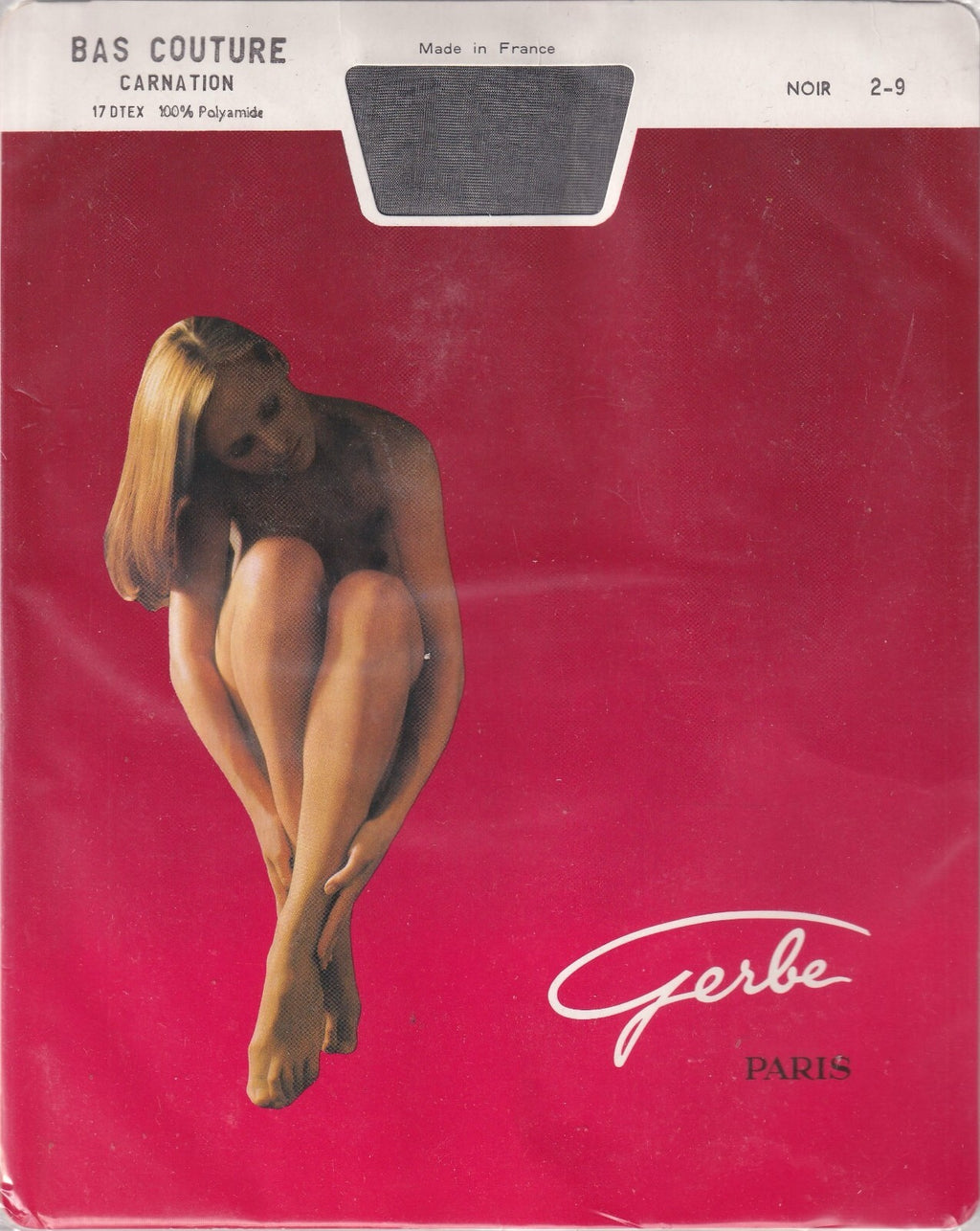Bas couture GERBE CARNATION 15 D 9 coloris. Fully Fashioned Stockings