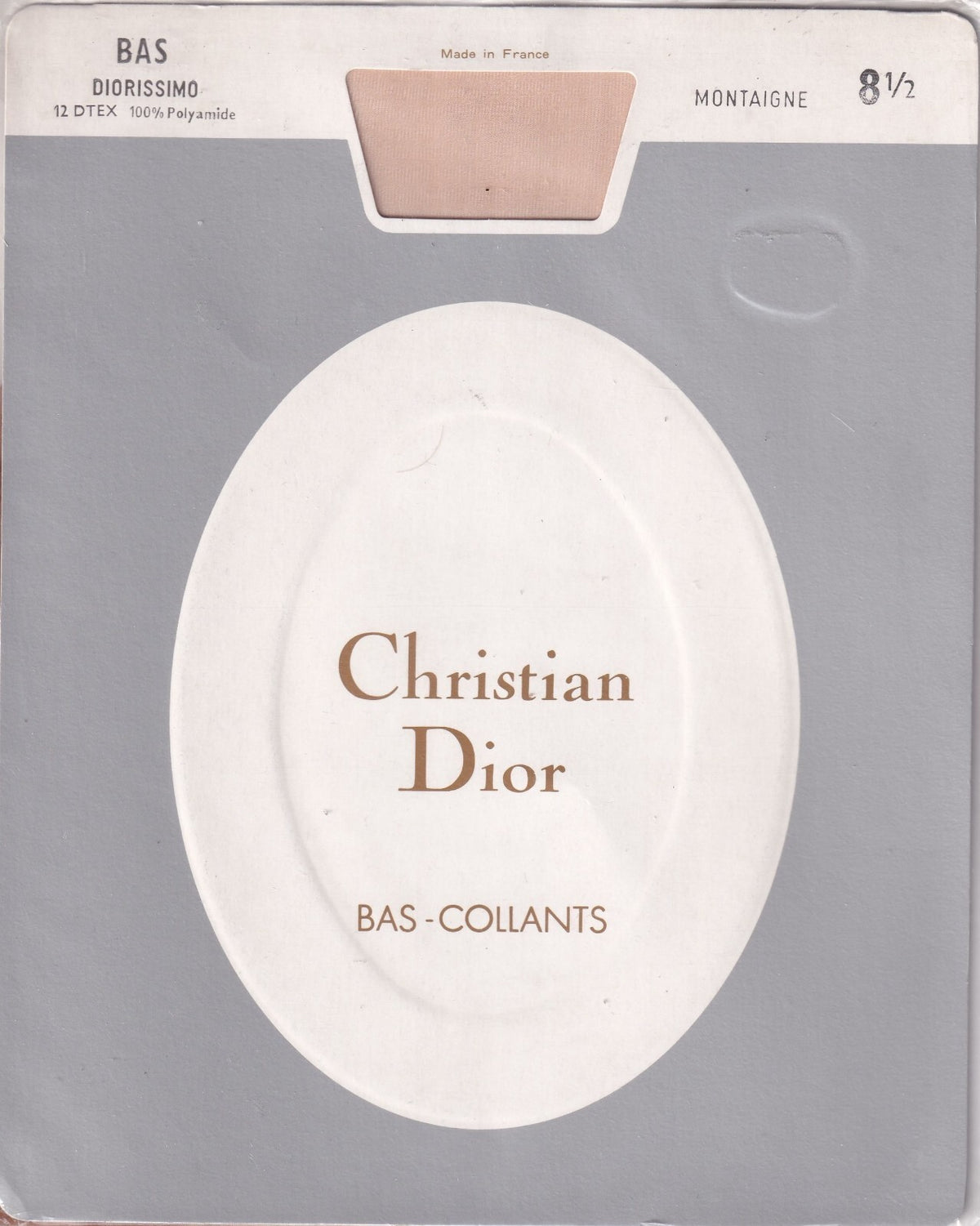 Bas DIOR DIORISSIMO 10 D 8 coloris 4 tailles. Ultra sheer stockings