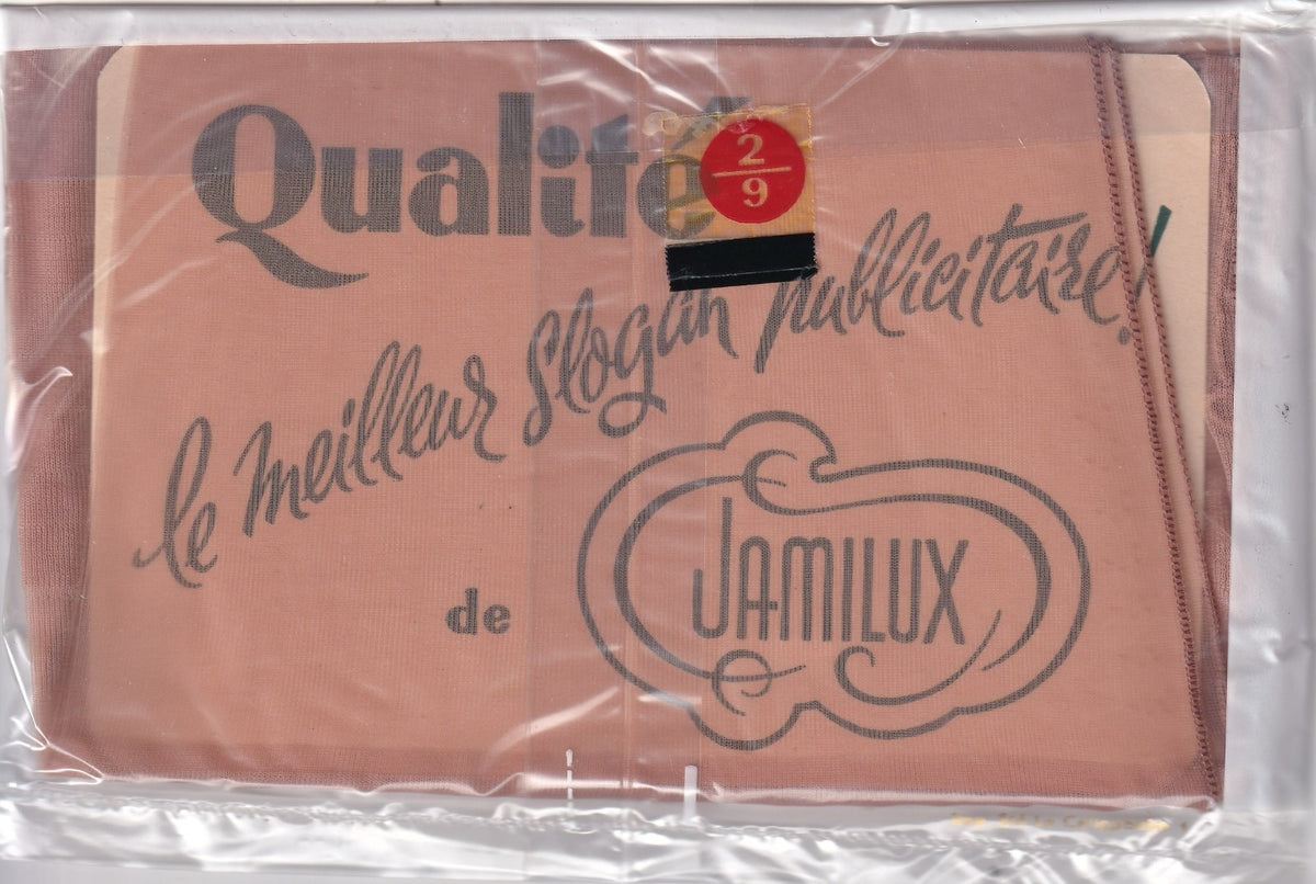 Bas couture (1958) JAMILUX Sable Rosé. Fully Fashioned Stockings