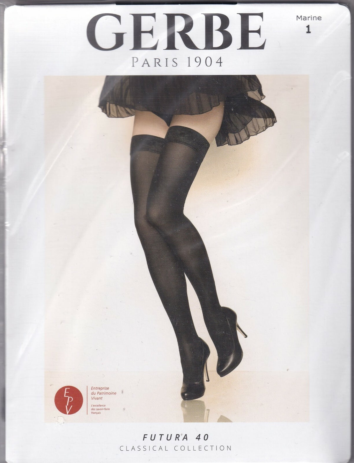 Bas jarretière GERBE FUTURA 40 D 4 coloris 4 tailles. Opaque stay-ups