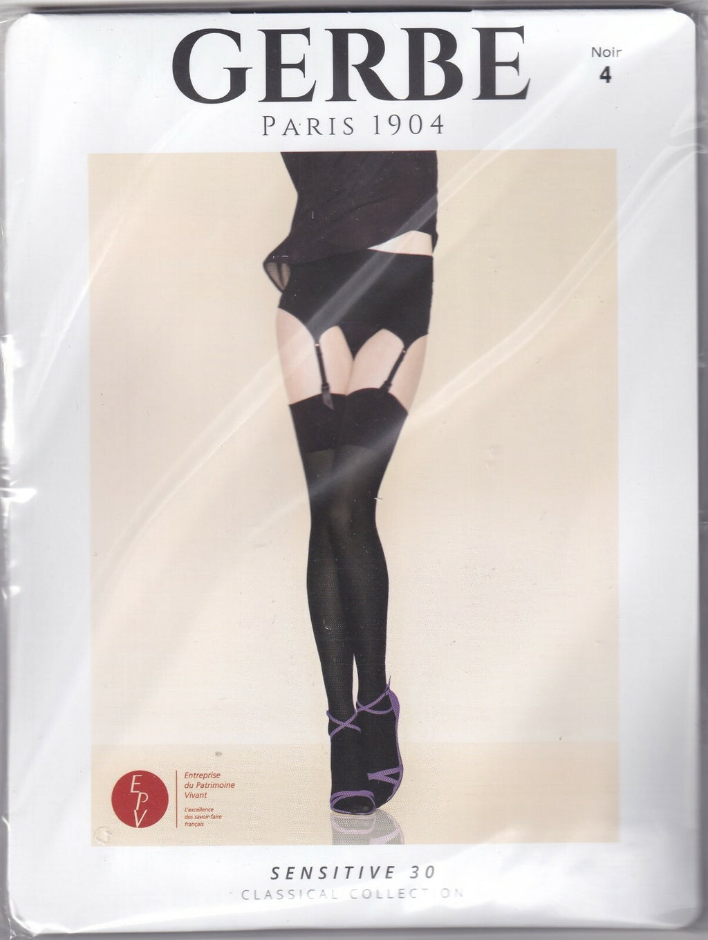 Bas GERBE SENSITIVE 30 D Anthracite/Noir ou Noir. 4 tailles. Stockings