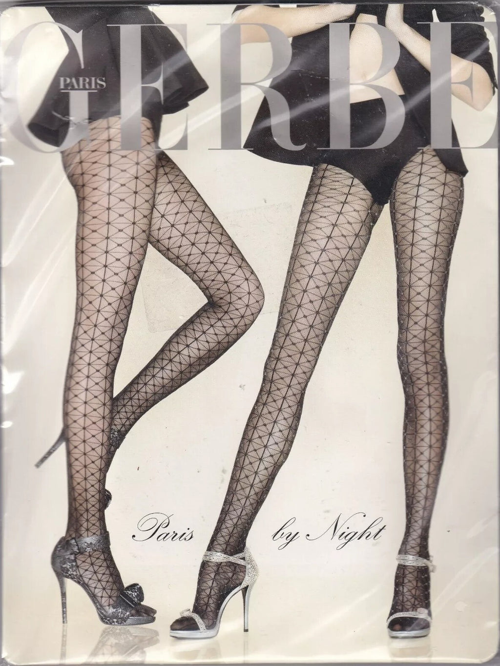 Collant GERBE PARIS BY NIGHT Noir ou Noir/Argent. "Eiffel" tights