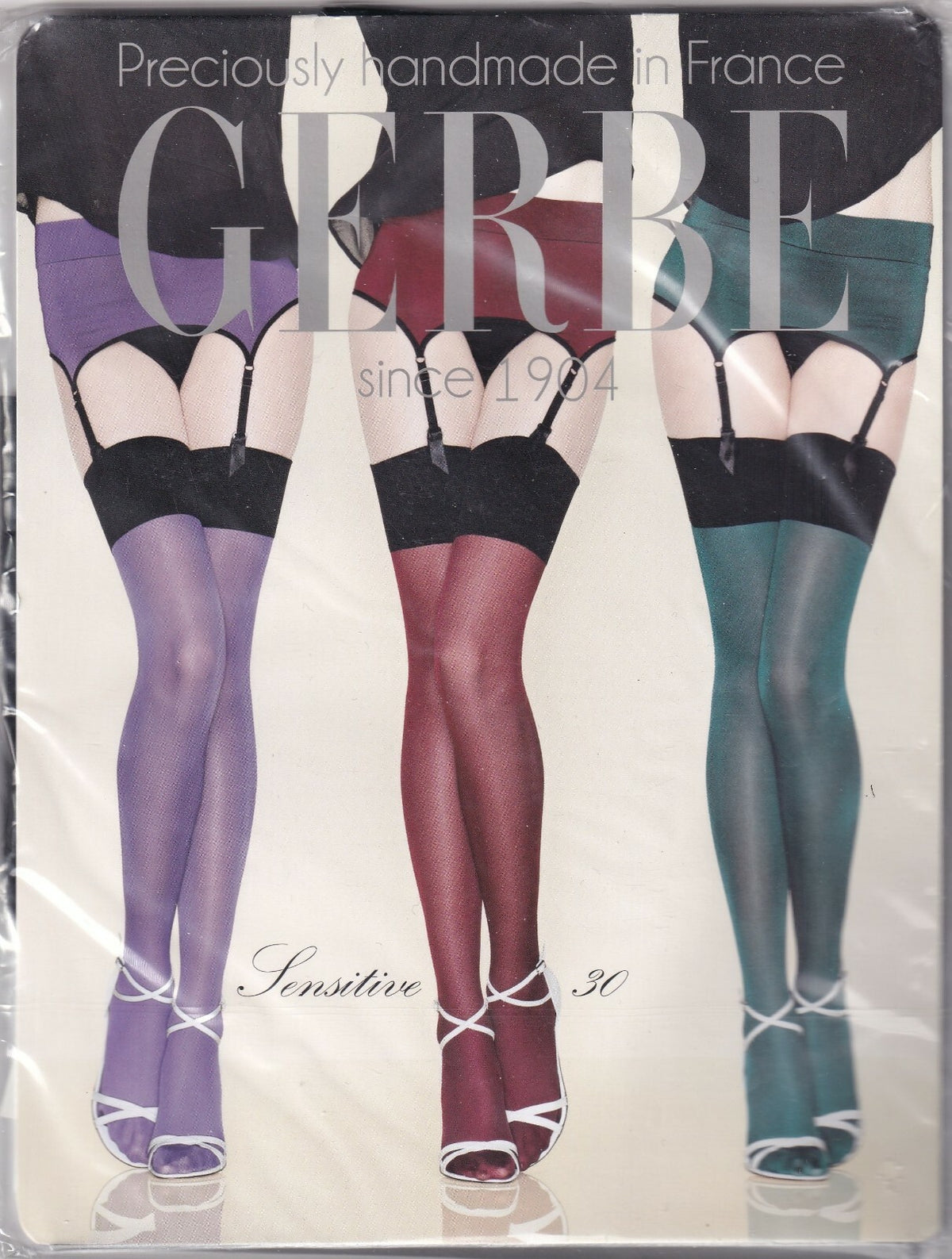 Bas GERBE SENSITIVE 30 D Anthracite/Noir ou Noir. 4 tailles. Stockings