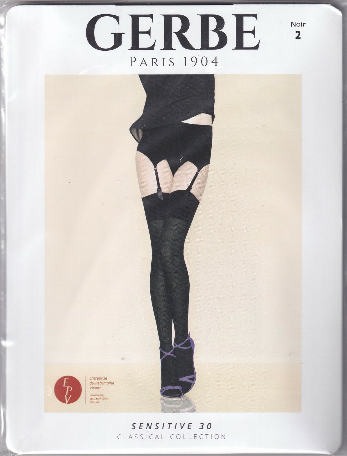 Bas GERBE SENSITIVE 30 D Anthracite/Noir ou Noir. 4 tailles. Stockings