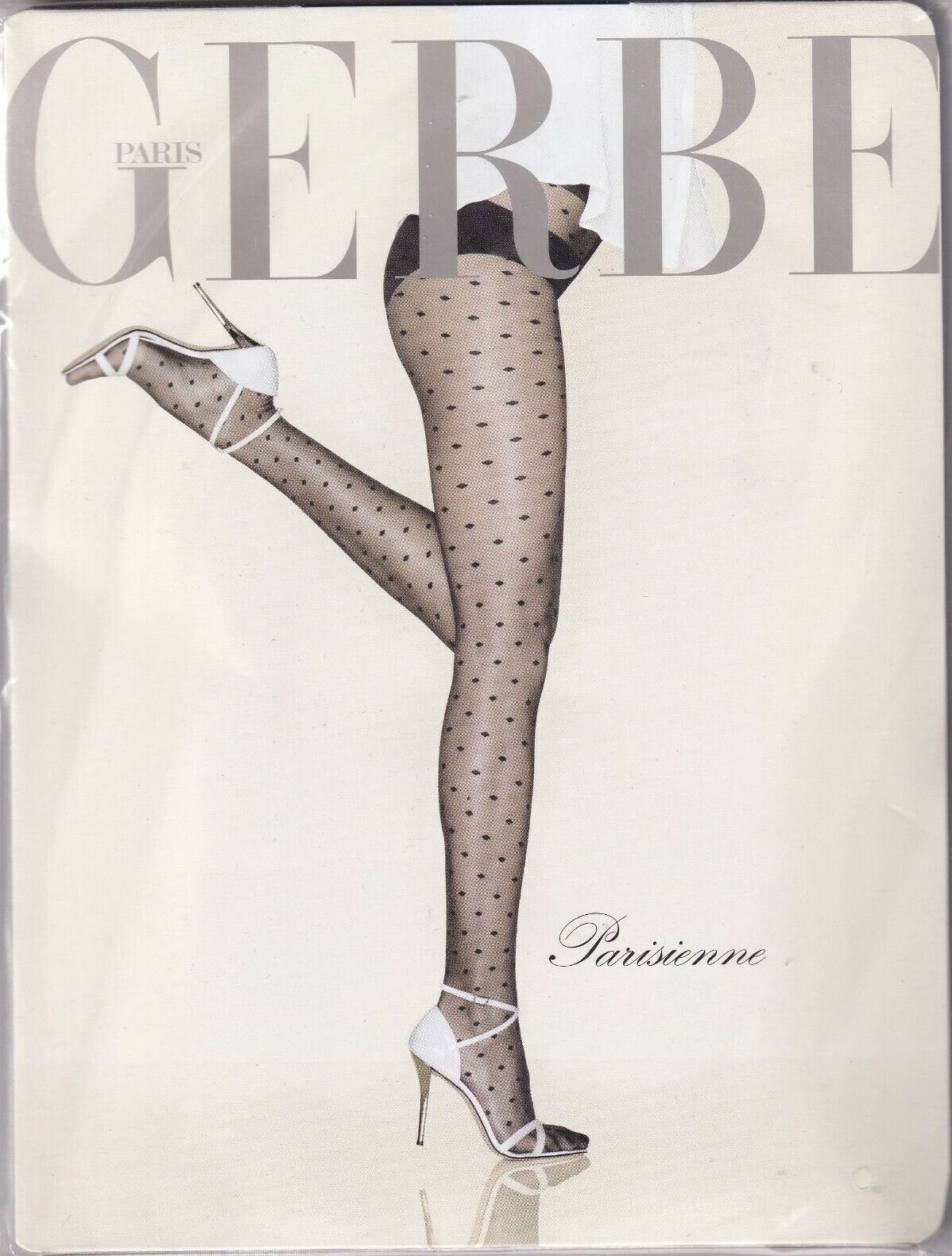 Collant GERBE PARISIENNE Ecru ou Noir. 3 tailles. Ultra chic tights