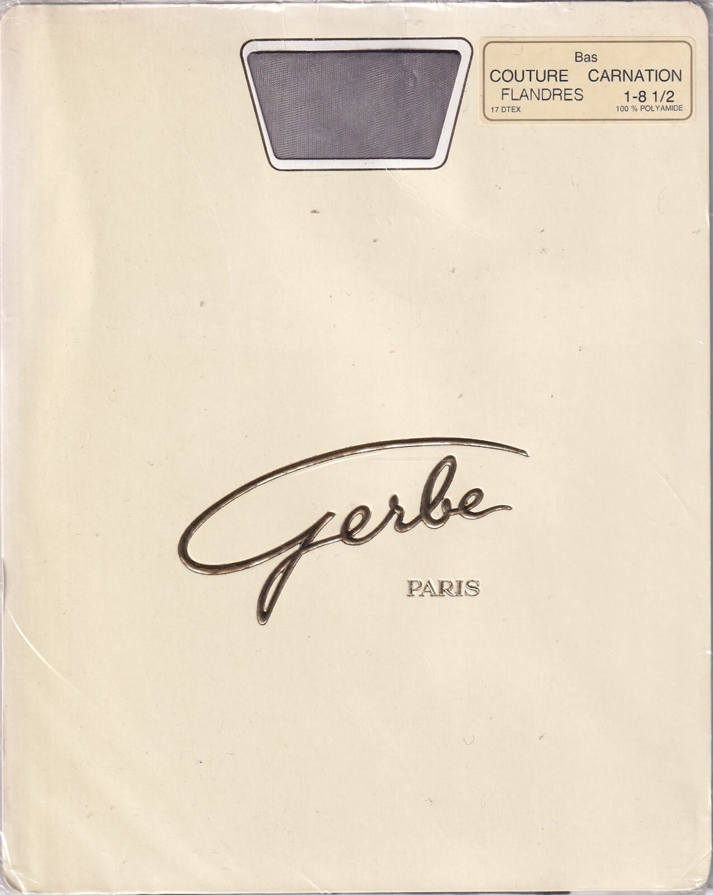 Bas couture GERBE CARNATION 15 D 4 coloris. Fully Fashioned Stockings.