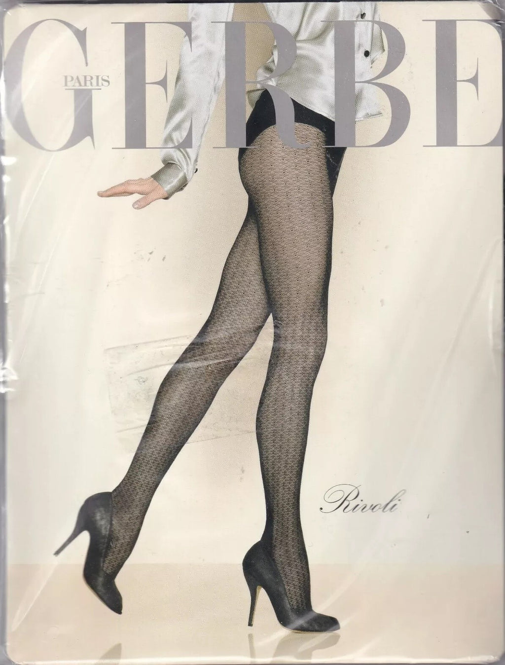 Collant GERBE RIVOLI coloris Noir. 2 tailles. Guipure fashion tights